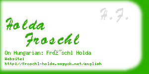 holda froschl business card